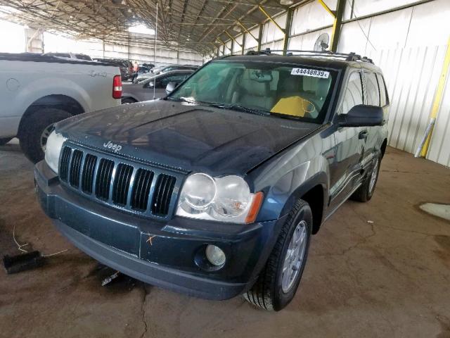 1J4HS48N75C526405 - 2005 JEEP GRAND CHER GREEN photo 2