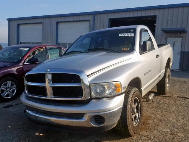 1D7HU16D75J576246 - 2005 DODGE RAM 1500 S SILVER photo 2