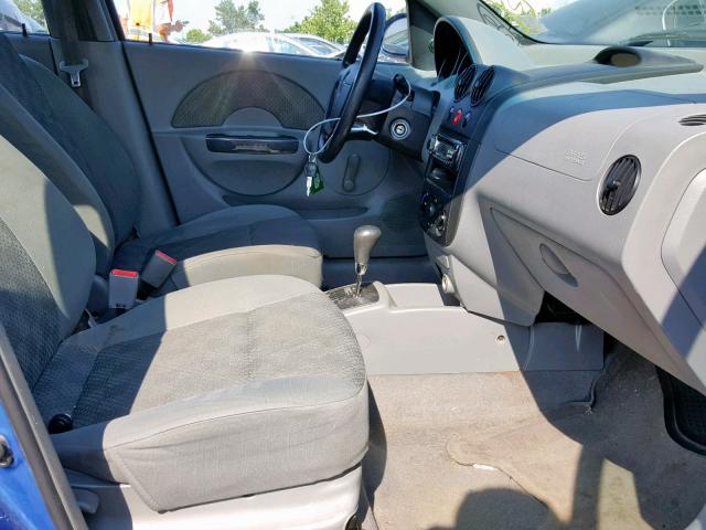 KL1TD52635B493630 - 2005 CHEVROLET AVEO BASE Mavi foto 5