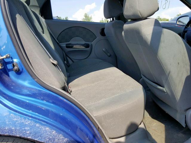 KL1TD52635B493630 - 2005 CHEVROLET AVEO BASE Mavi foto 6
