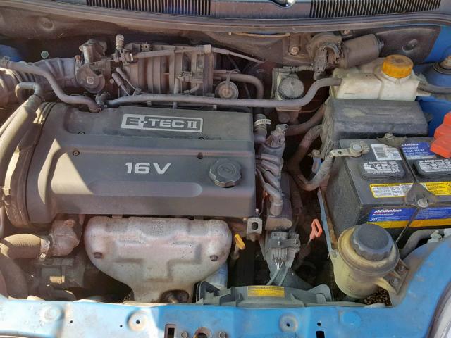 KL1TD52635B493630 - 2005 CHEVROLET AVEO BASE Mavi foto 7
