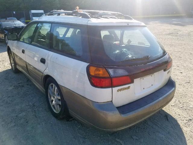 4S3BH675636653441 - 2003 SUBARU LEGACY OUT WHITE photo 3