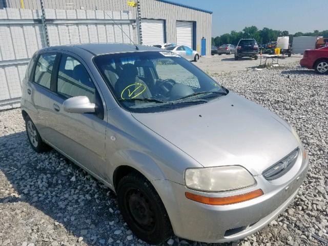 KL1TD62645B443065 - 2005 CHEVROLET AVEO BASE Сұр фото 1