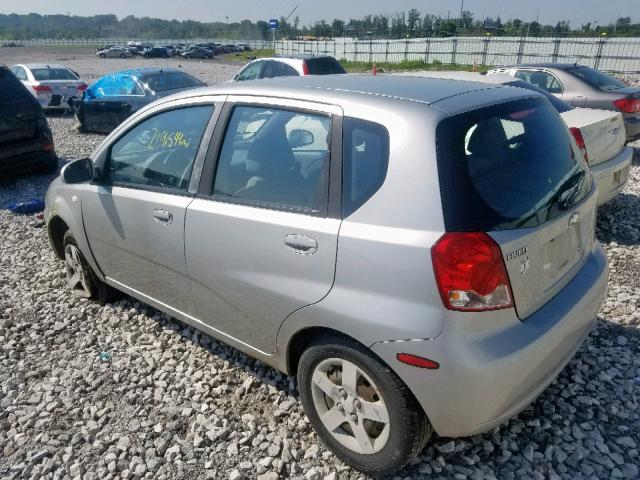 KL1TD62645B443065 - 2005 CHEVROLET AVEO BASE Сұр фото 3