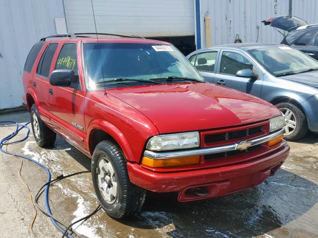 1GNDT13X63K170077 - 2003 CHEVROLET BLAZER BURGUNDY photo 1