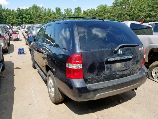 2HNYD18692H534970 - 2002 ACURA MDX TOURIN BLACK photo 3