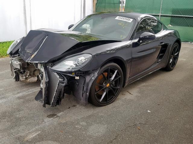 WP0AA2A86HS270528 - 2017 PORSCHE CAYMAN BLACK photo 2