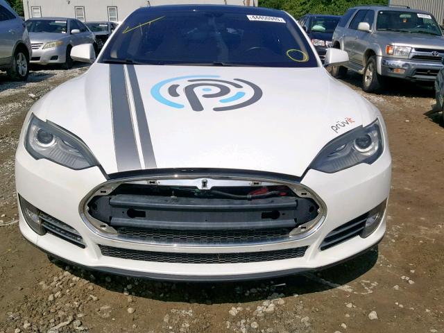 5YJSA1DP1DFP12172 - 2013 TESLA MODEL S أبيض صورة 9