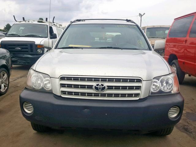 JTEGD21A230066040 - 2003 TOYOTA HIGHLANDER SILVER photo 9