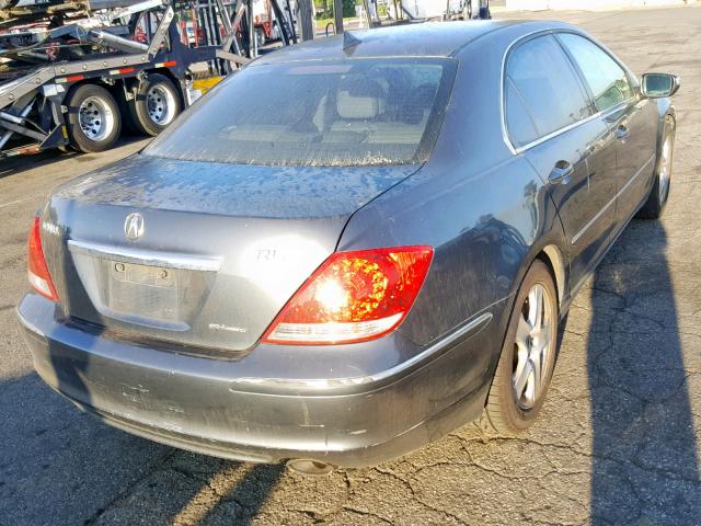 JH4KB16515C002162 - 2005 ACURA RL GRAY photo 4