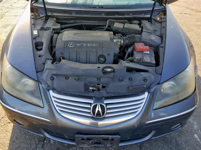 JH4KB16515C002162 - 2005 ACURA RL GRAY photo 7