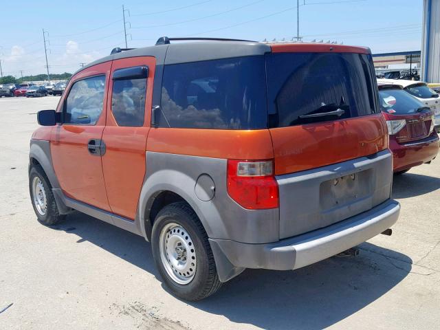 5J6YH28563L010505 - 2003 HONDA ELEMENT EX ORANGE photo 3