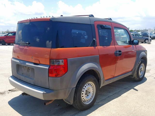 5J6YH28563L010505 - 2003 HONDA ELEMENT EX ORANGE photo 4