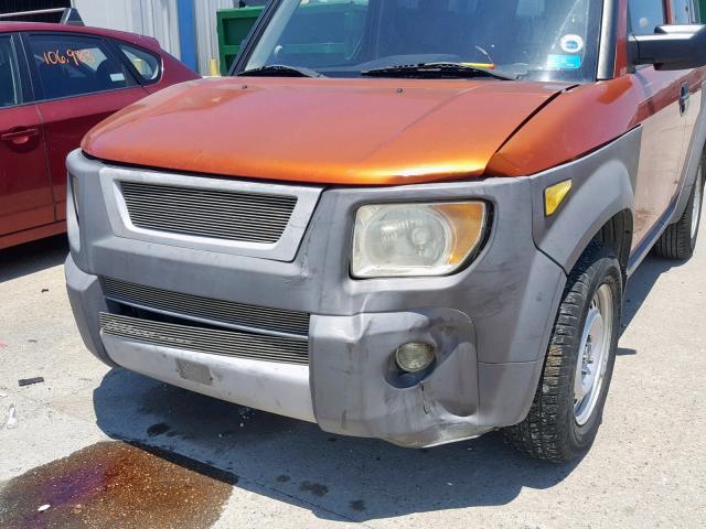 5J6YH28563L010505 - 2003 HONDA ELEMENT EX ORANGE photo 9