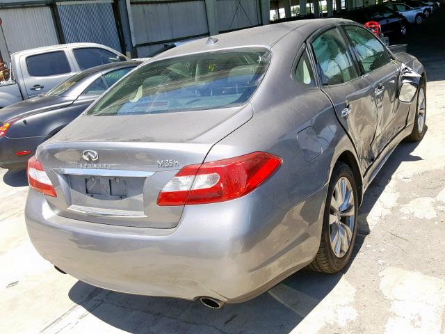 JN1EY1AP8CM910477 - 2012 INFINITI M35H GRAY photo 4