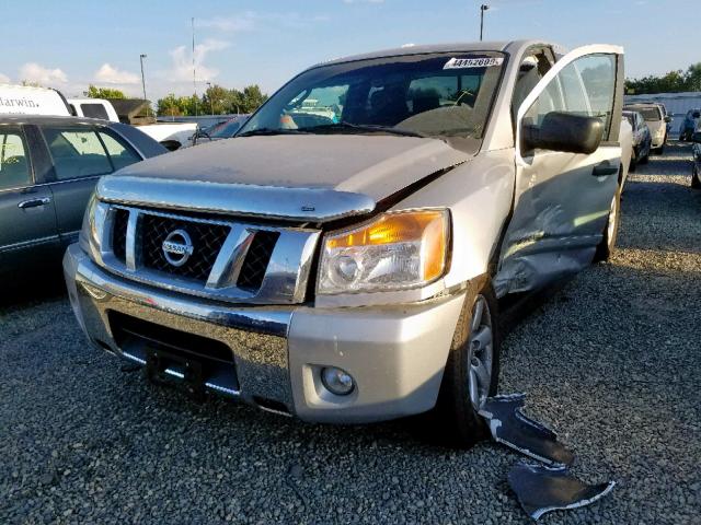 1N6AA0CA8BN308753 - 2011 NISSAN TITAN S SILVER photo 2