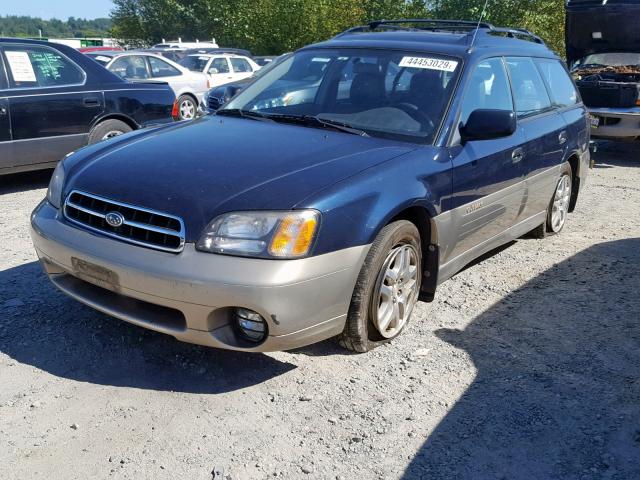 4S3BH6751Y7608473 - 2000 SUBARU LEGACY OUT BLUE photo 2