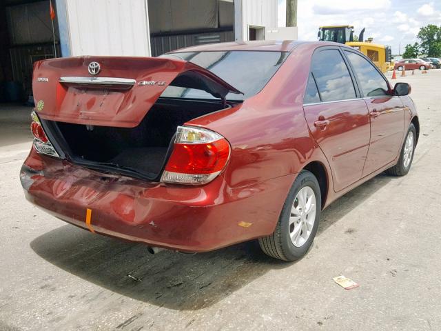 4T1BE32K06U109744 - 2006 TOYOTA CAMRY LE RED photo 4
