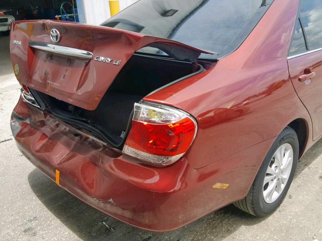 4T1BE32K06U109744 - 2006 TOYOTA CAMRY LE RED photo 9