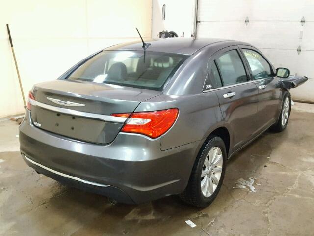 1C3CCBCG4EN179554 - 2014 CHRYSLER 200 LIMITE GRAY photo 4