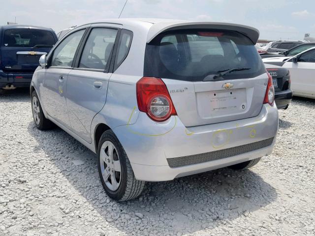 KL1TG6DE2BB171672 - 2011 CHEVROLET AVEO LT SILVER photo 3