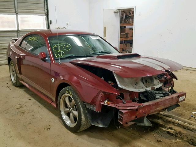 1FAFP42X44F104300 - 2004 FORD MUSTANG GT BURGUNDY photo 1