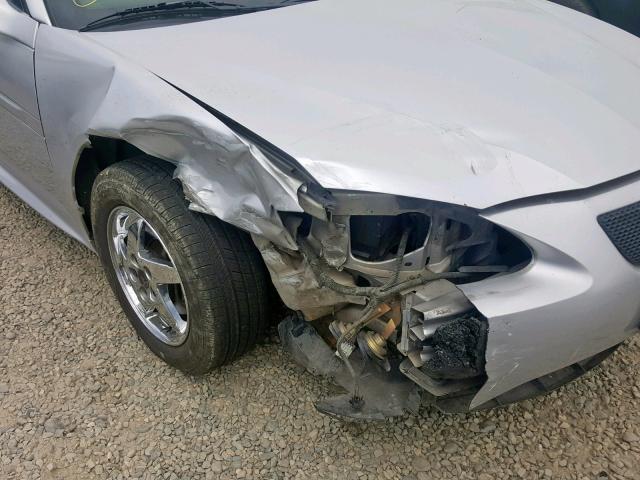2G2WS522X41125702 - 2004 PONTIAC GRAND PRIX SILVER photo 9