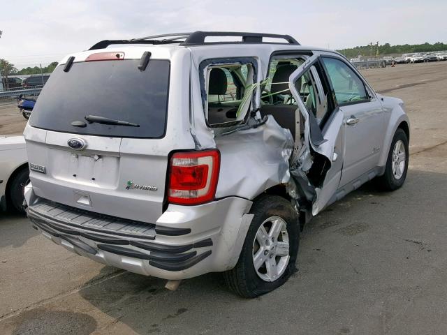 1FMCU4K36CKA92736 - 2012 FORD ESCAPE HYB SILVER photo 4