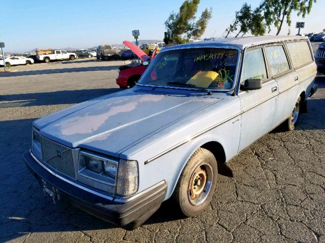 YV1AX8859E1555670 - 1984 VOLVO 245 DL BLUE photo 2