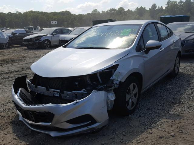 1G1BC5SMXH7198885 - 2017 CHEVROLET CRUZE LS SILVER photo 2