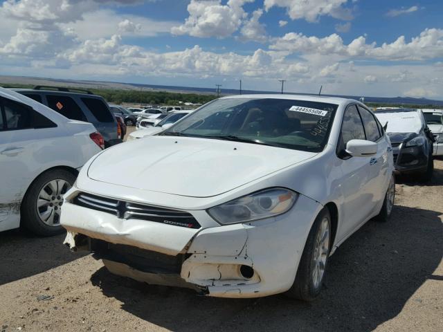 1C3CDFCA6DD324906 - 2013 DODGE DART LIMIT WHITE photo 2