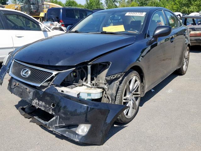 JTHBE262775016769 - 2007 LEXUS IS 350 BLACK photo 2