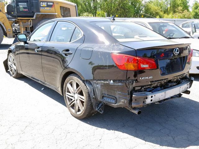 JTHBE262775016769 - 2007 LEXUS IS 350 BLACK photo 3