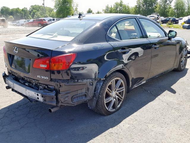 JTHBE262775016769 - 2007 LEXUS IS 350 BLACK photo 4