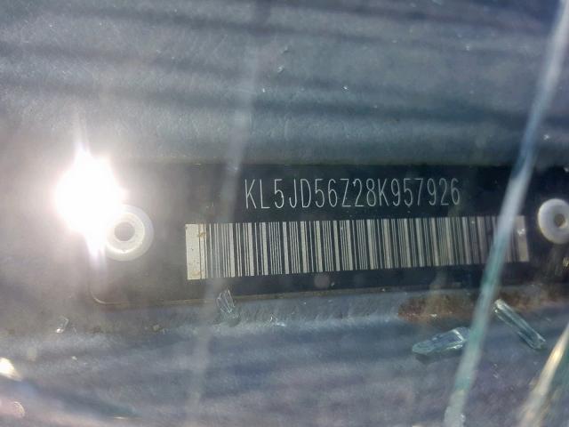 KL5JD56Z28K957926 - 2008 SUZUKI FORENZA BA SILVER photo 10