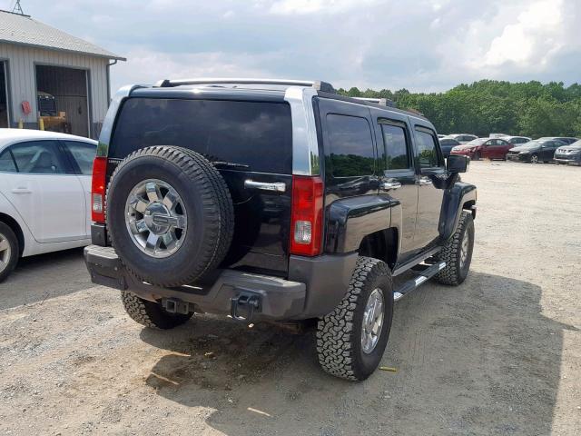 5GTEN13E088116714 - 2008 HUMMER H3 BLACK photo 4