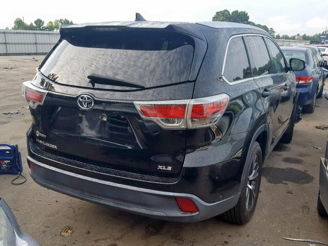 5TDKKRFH6GS138749 - 2016 TOYOTA HIGHLANDER BLACK photo 4