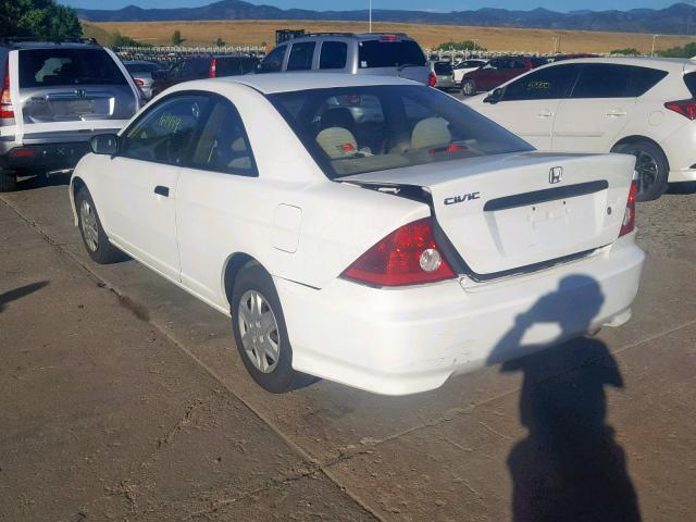 1HGEM22135L062219 - 2005 HONDA CIVIC DX V WHITE photo 3