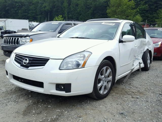 1N4BA41E37C866815 - 2007 NISSAN MAXIMA SE WHITE photo 2