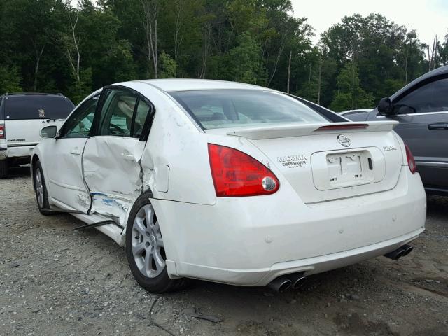 1N4BA41E37C866815 - 2007 NISSAN MAXIMA SE WHITE photo 3