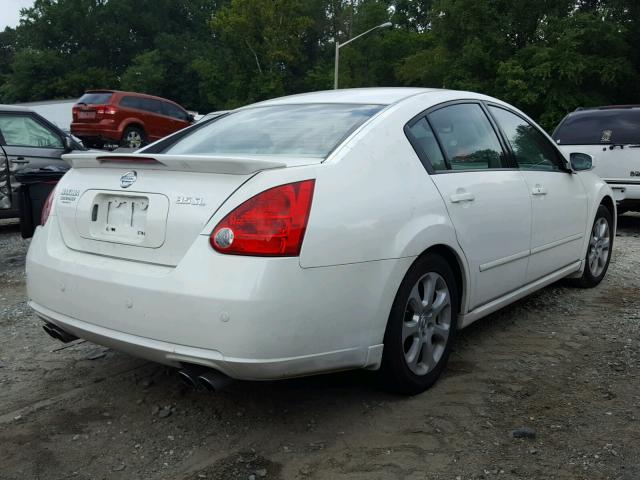 1N4BA41E37C866815 - 2007 NISSAN MAXIMA SE WHITE photo 4