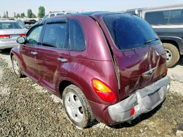 3C4FY58BX2T362543 - 2002 CHRYSLER PT CRUISER BURGUNDY photo 3