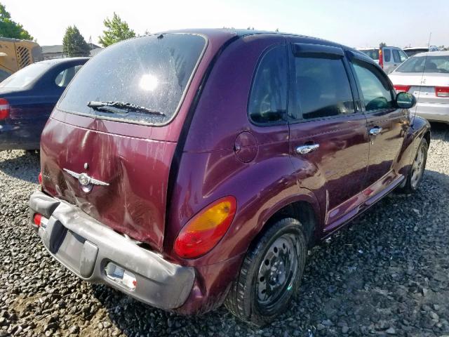 3C4FY58BX2T362543 - 2002 CHRYSLER PT CRUISER BURGUNDY photo 4