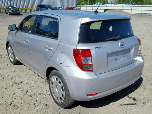 JTKKUPB40D1034776 - 2013 TOYOTA SCION XD SILVER photo 3