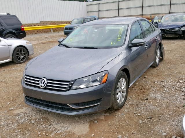 1VWAH7A33CC096298 - 2012 VOLKSWAGEN PASSAT S CHARCOAL photo 2