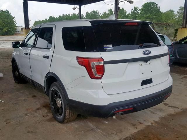 1FM5K8AR8GGB74178 - 2016 FORD EXPLORER P WHITE photo 3