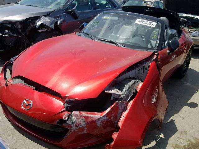 JM1NDAC77G0100664 - 2016 MAZDA MX-5 MIATA RED photo 2