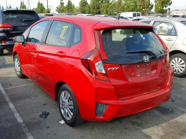 JHMGK5H58GS006700 - 2016 HONDA FIT LX RED photo 3