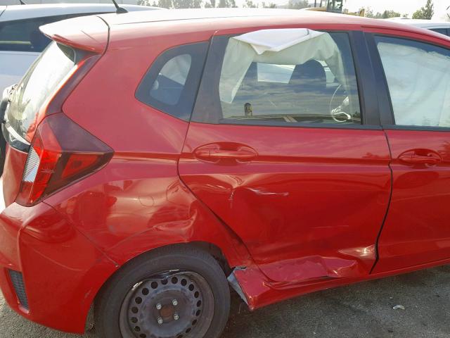 JHMGK5H58GS006700 - 2016 HONDA FIT LX RED photo 9