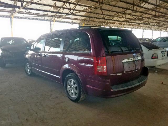 2A8HR54P08R738002 - 2008 CHRYSLER TOWN & COU MAROON photo 3